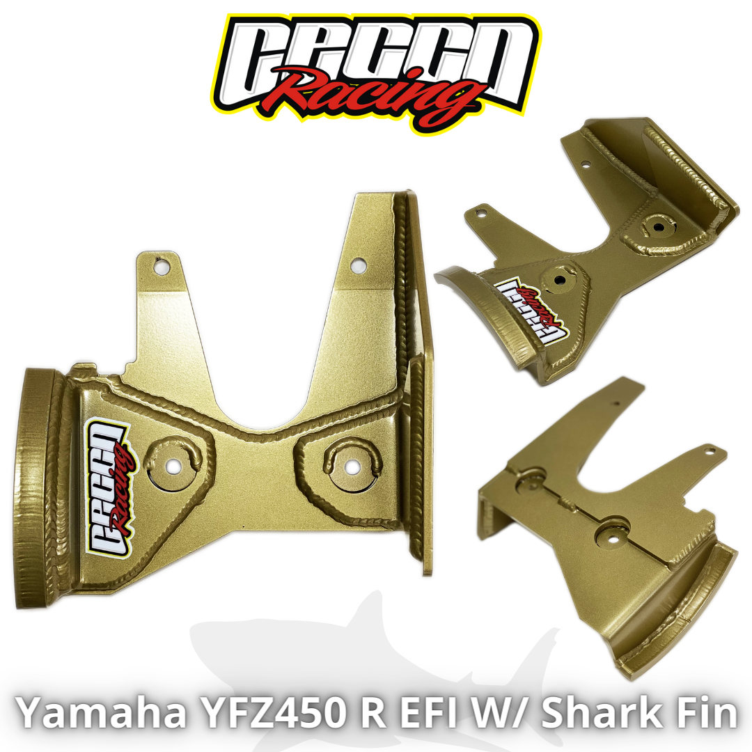 YAMAHA YFZ450 R EFI MODEL SWINGARM ROTOR GUARD SKIDPLATE WITH SHARK FIN